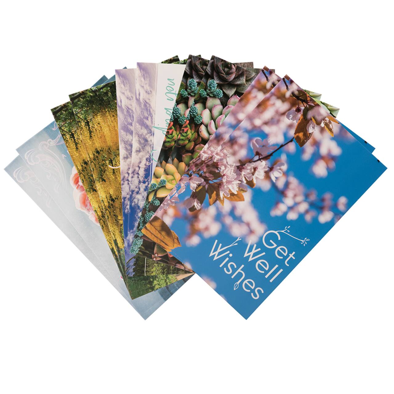 JAM Paper 4" x 6" Assorted Nature Get Well Cards & Envelopes, 10ct.